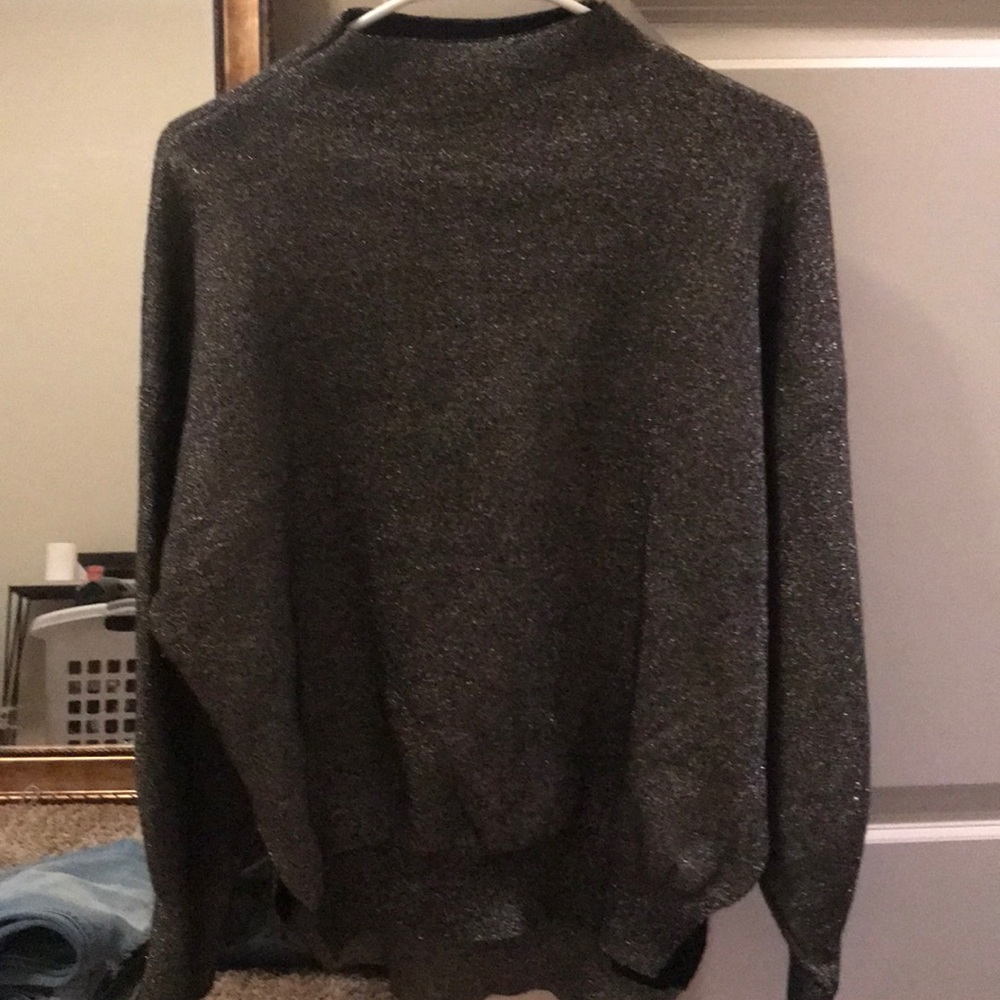 Mock neck sweater with glitter